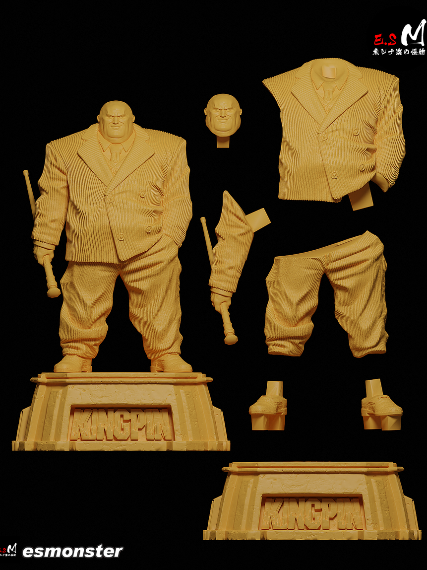 Kingpin,Marvel,Villain ,fanart,stl,3d model,Character,Myth-Inspired,sculpt