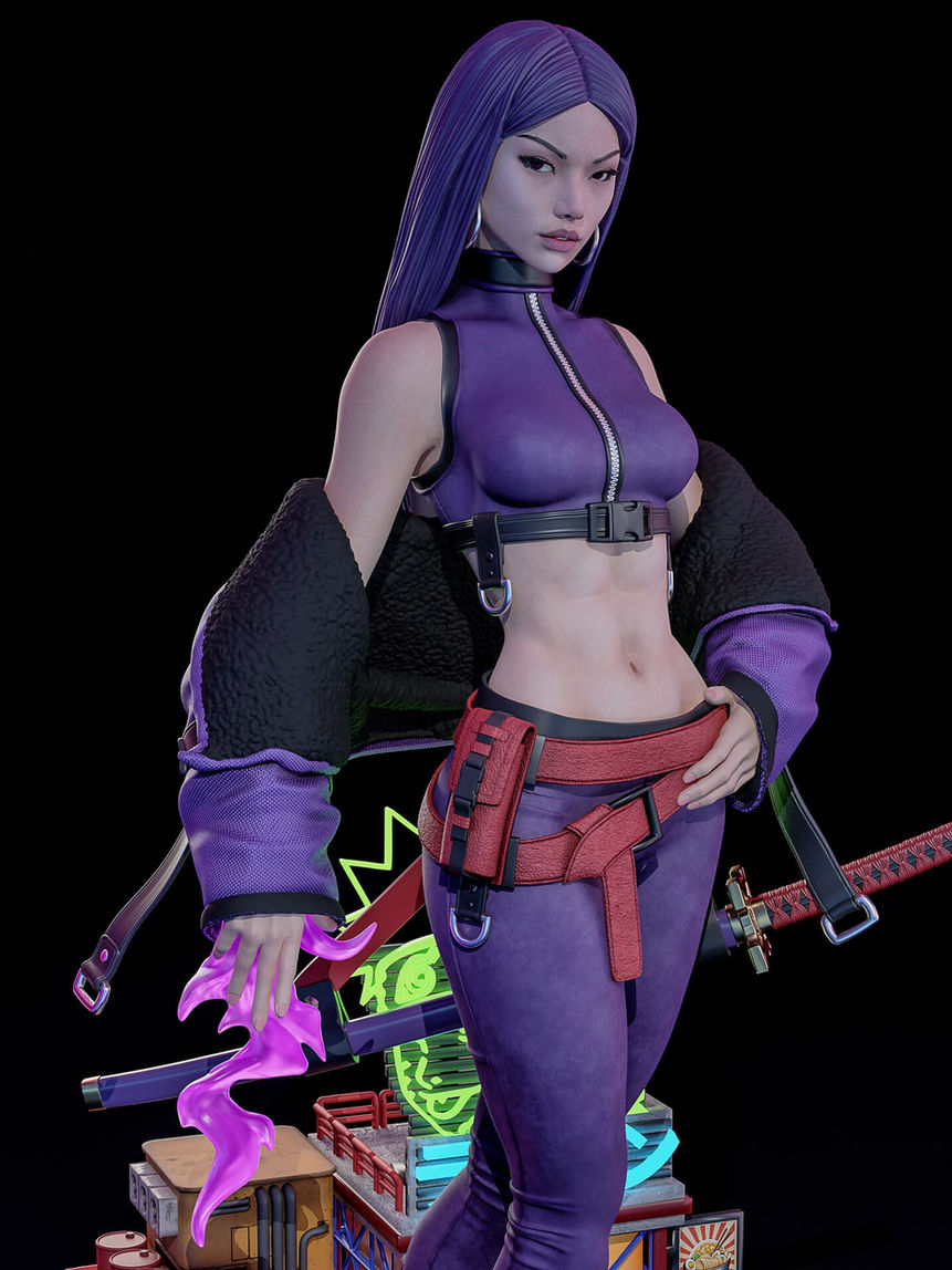 Psylocke_JPSKIN_Fan Art STL File 