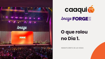 Palco do Braze Forge 2026 em Las Vegas com a plateia, na cobertura do Dia 1 feita pela Caaqui