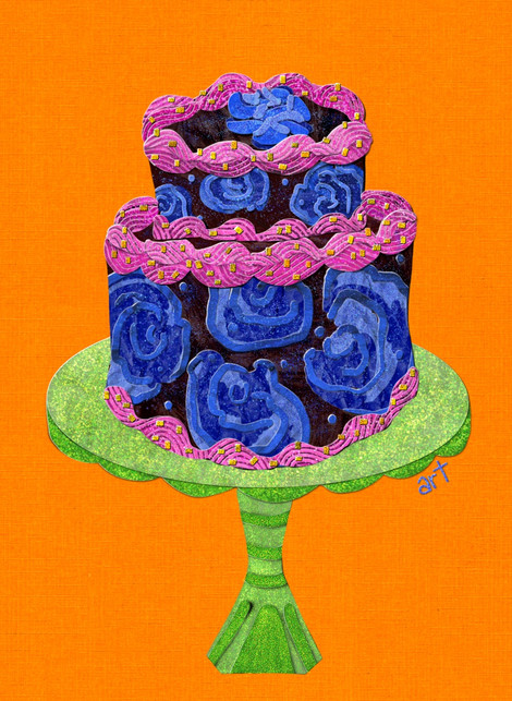 Party cake digital paper cut (Procreate)