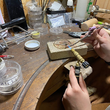 Soudure à la cire dans notre atelier sur place