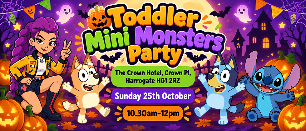 Toddler Mini Monsters Halloween Party Sunday 25th October 10.30am-12pm