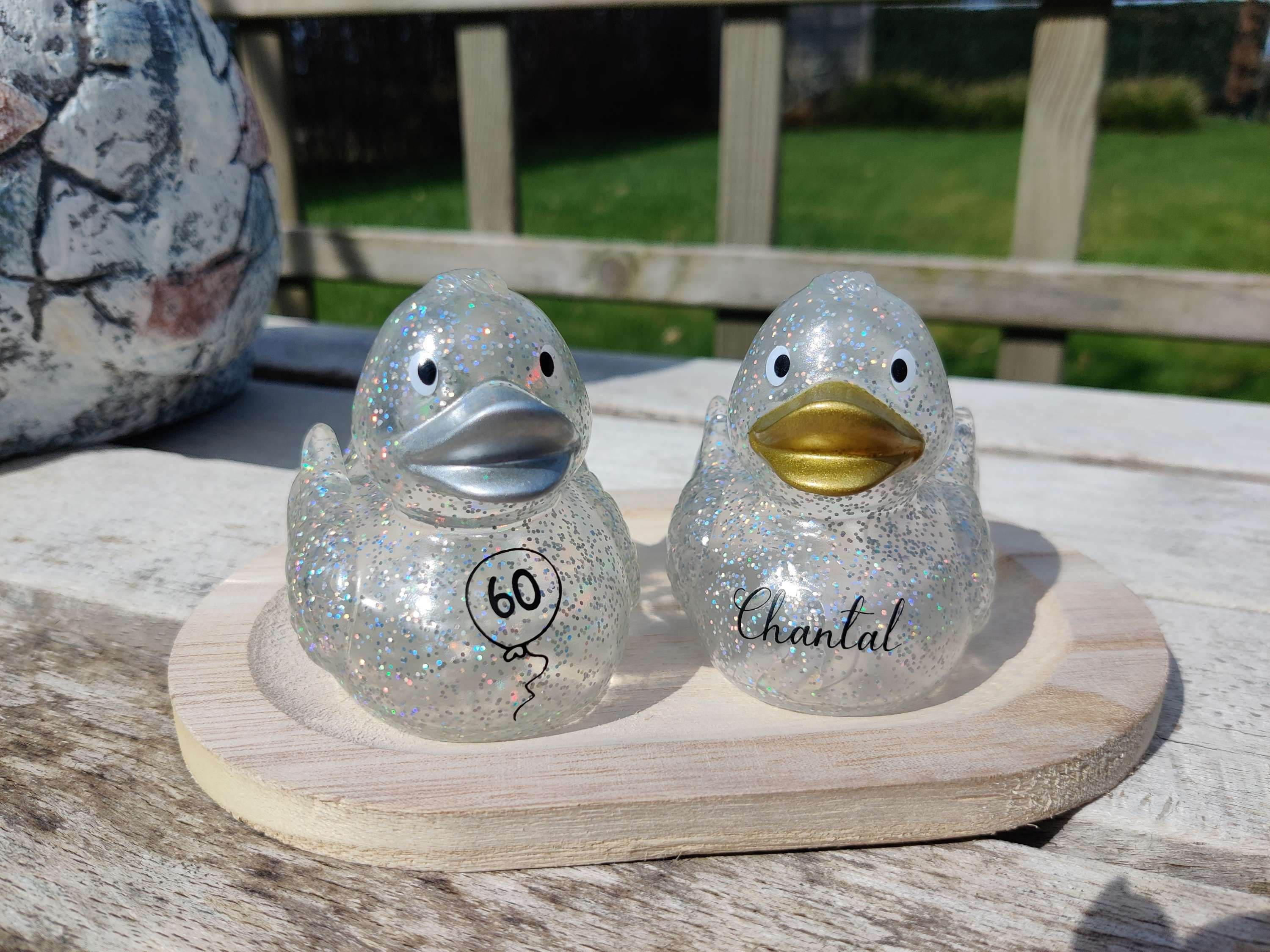 Glitter badeendjes 2 stuks 