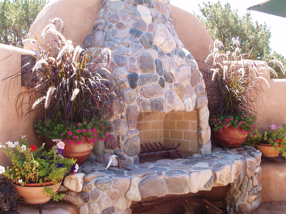 feather grass, stone, kiva
