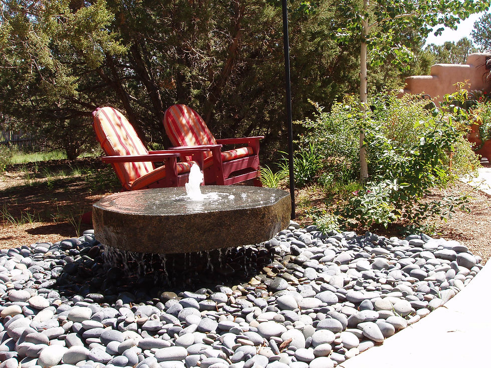 back courtyard water feature relax