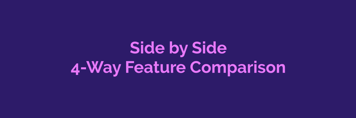 Side by side 4-way feature comparison of PM software