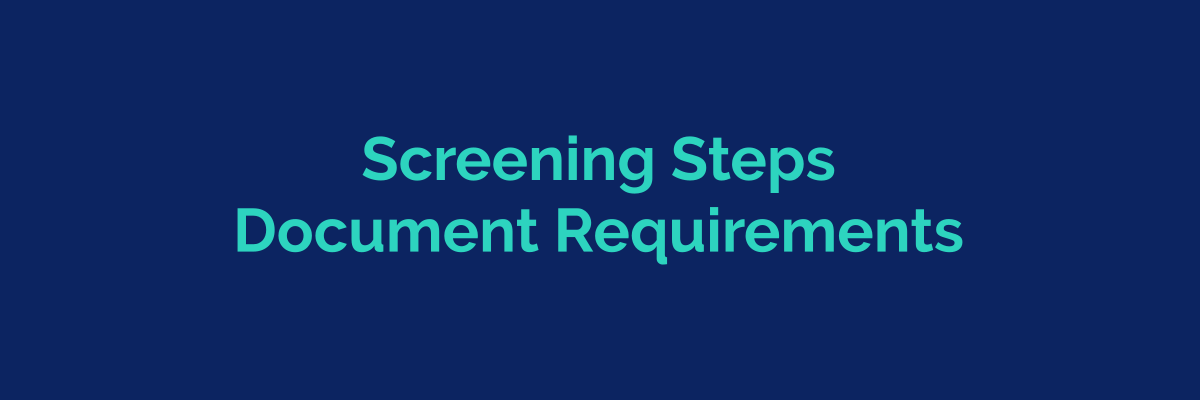 Tenant screening steps and document requirements