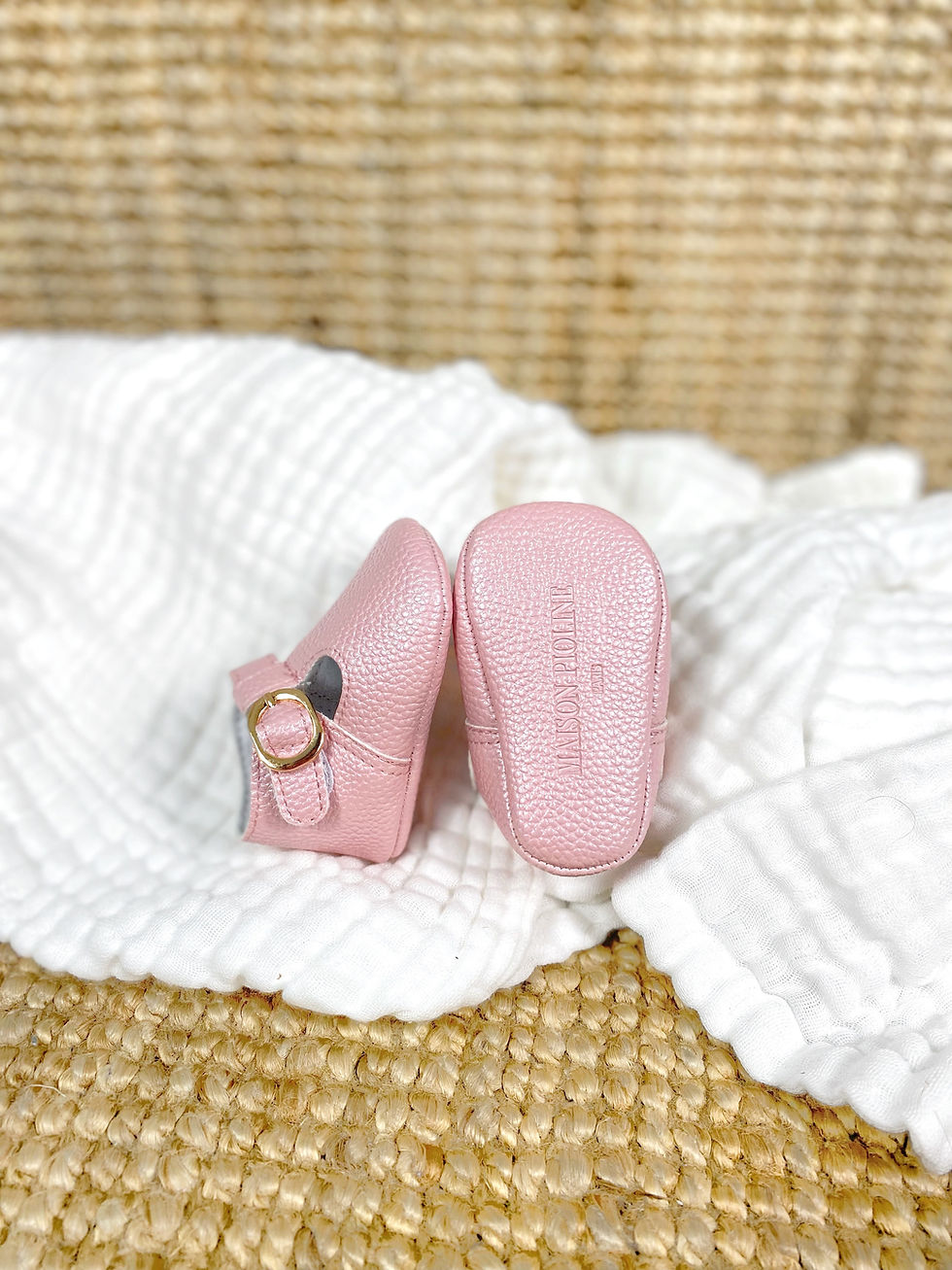 Thumbnail: Les Salomés en cuir grainé, rose clair
