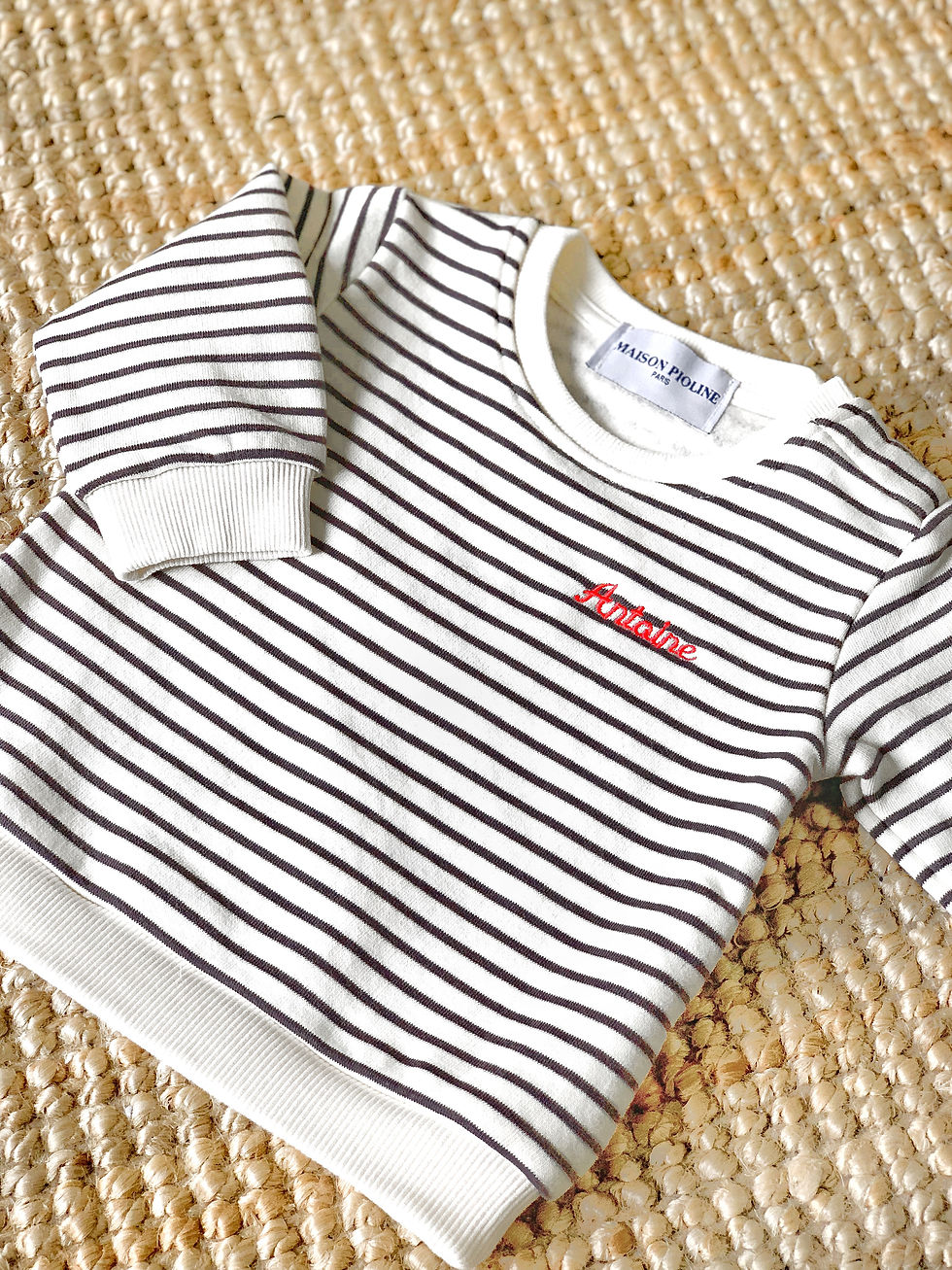 Thumbnail: La marinière, sweat-shirt bébé