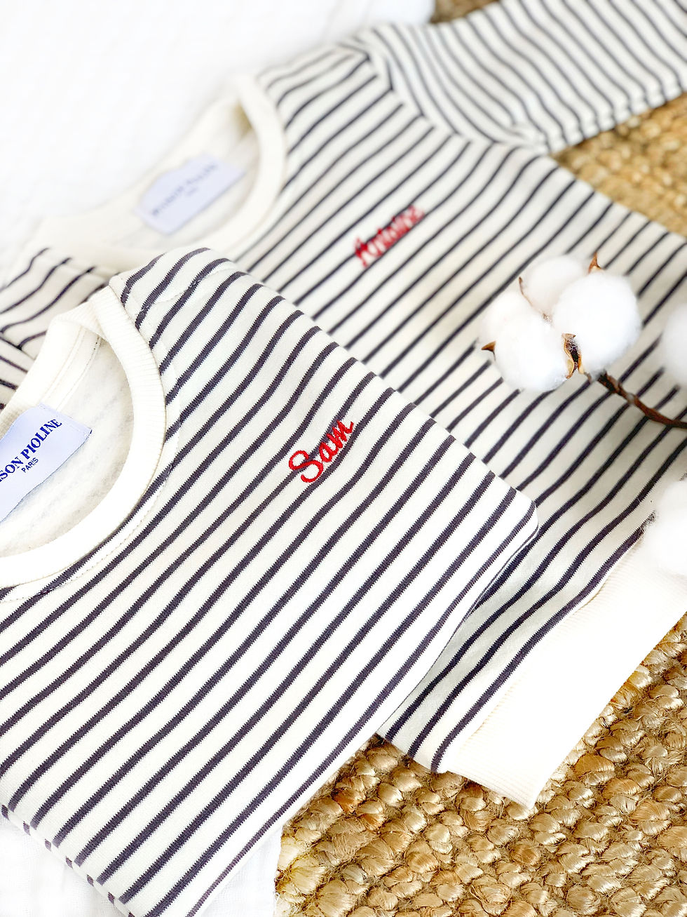 Thumbnail: La marinière, sweat-shirt bébé