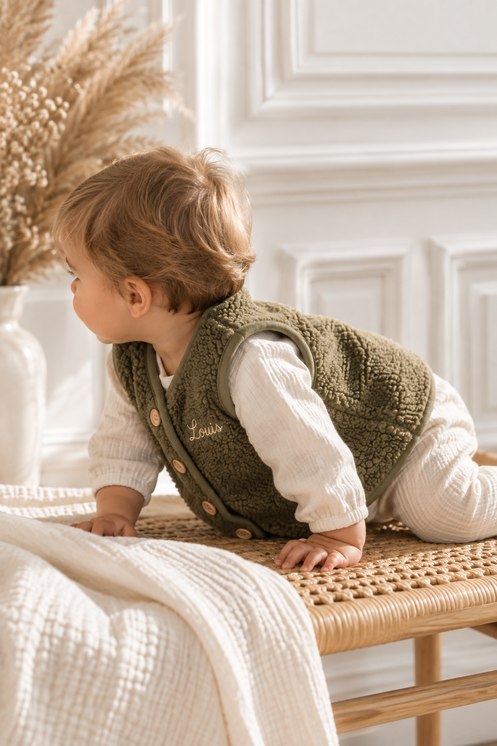 Le Cocon vert olive, gilet
