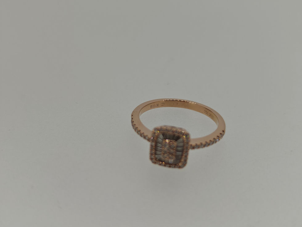 Thumbnail: Inel Teilor aur roz  diamante naturale 