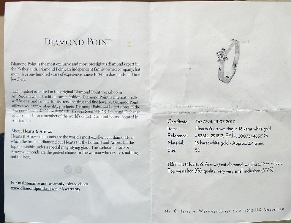 Thumbnail: Inel logodna DIAMOND POINT Hearts & Arrows