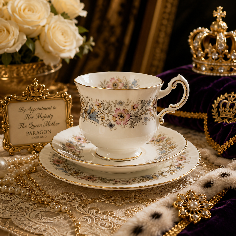 Miniatura: Paragon Meadowvale Tea Trio — By Appointment to Her Majesty The Queen Mother