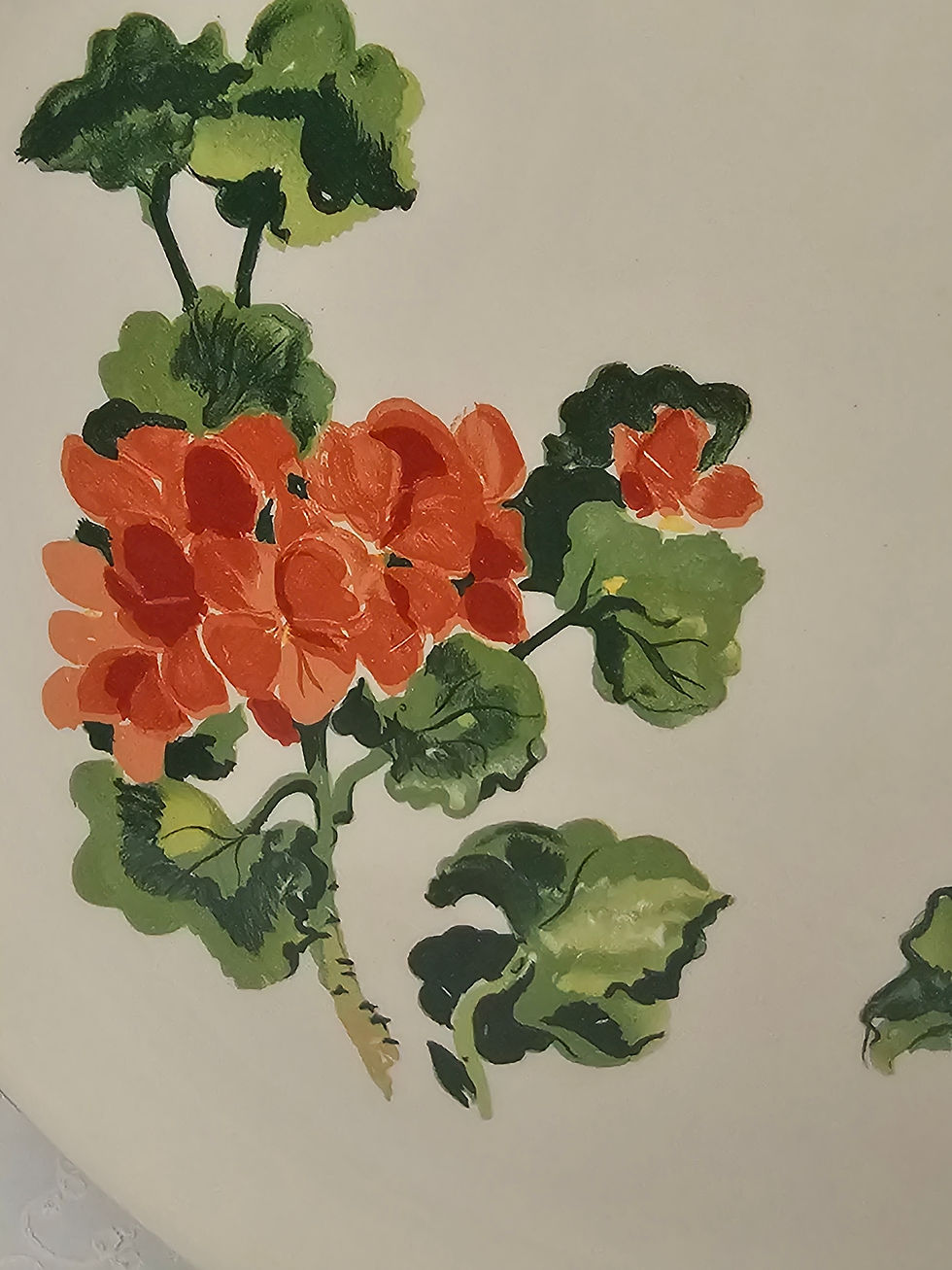 Miniatura: Vintage Salem Geranium Handled Cake Plate with Bonus Luncheon Plate