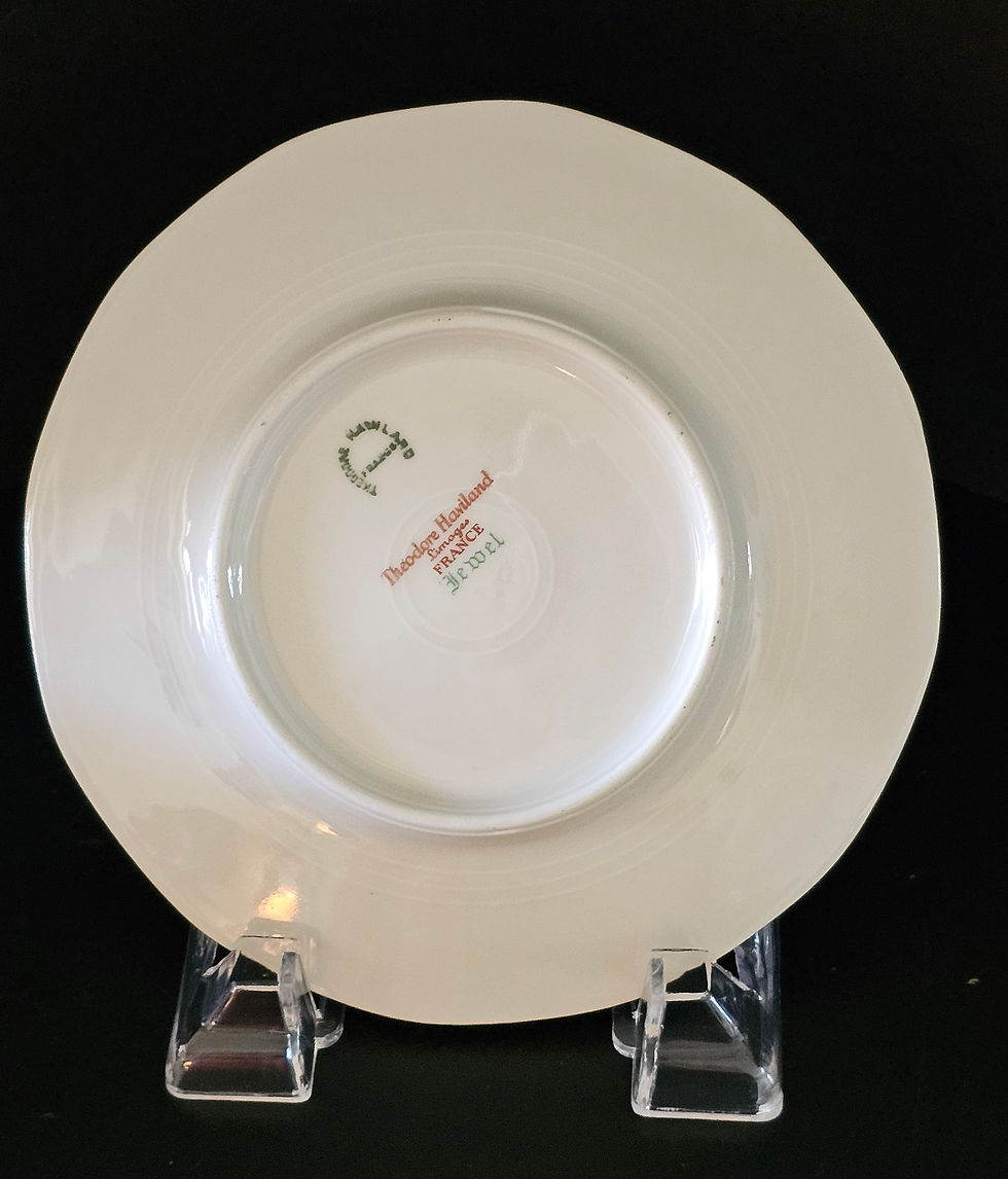 Miniaturebillede: Vintage Theodore Haviland Limoges "Jewel Pattern" Set of 5 Bread & Butter Plates