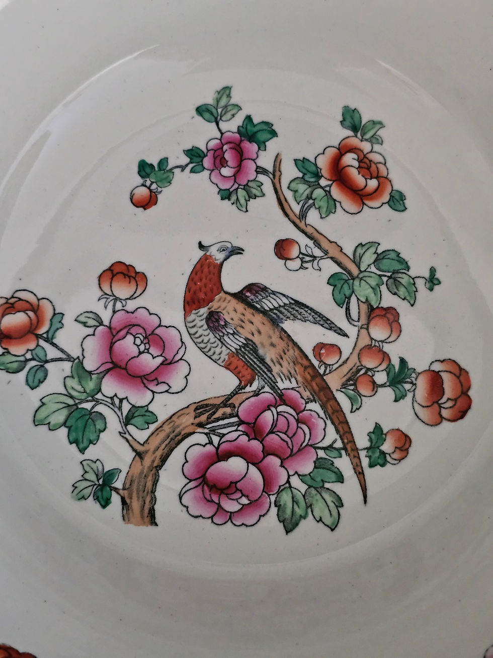 Miniaturbild: Whieldon/F.Winkle Semi Porcelain "Pheasant" Pattern Deep 9"Serving Bowl