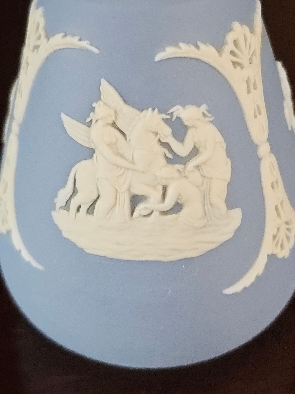 Miniature : Vintage Wedgwood Jasperware Light Blue Bud Vase  | Made in England