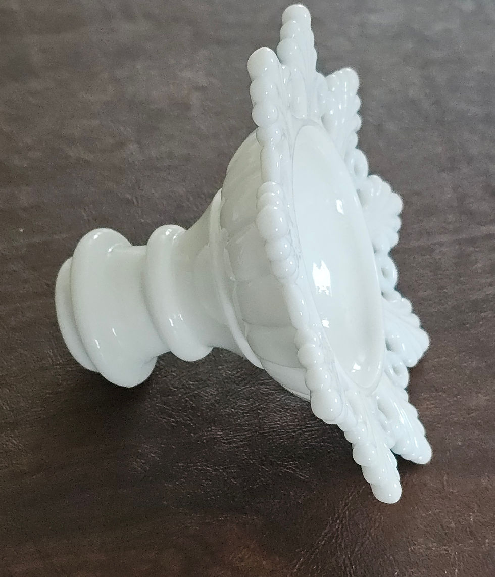 Thumbnail: Vintage Westmoreland Milk Glass Ring & Petal Candle Holders – Set of 2