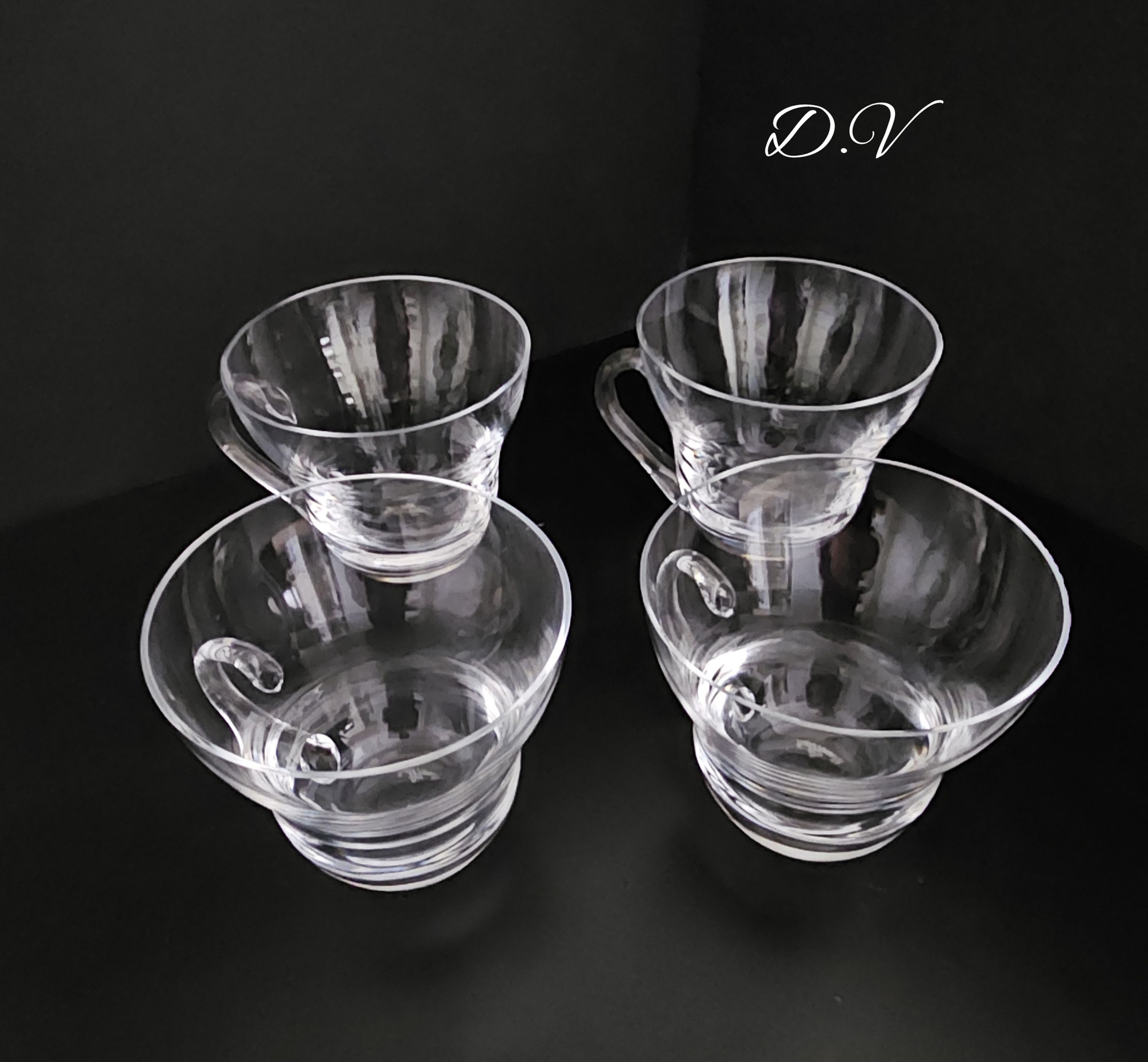 Vintage Rosenthal Studio Line Crystal Punch Cups-Set of 4