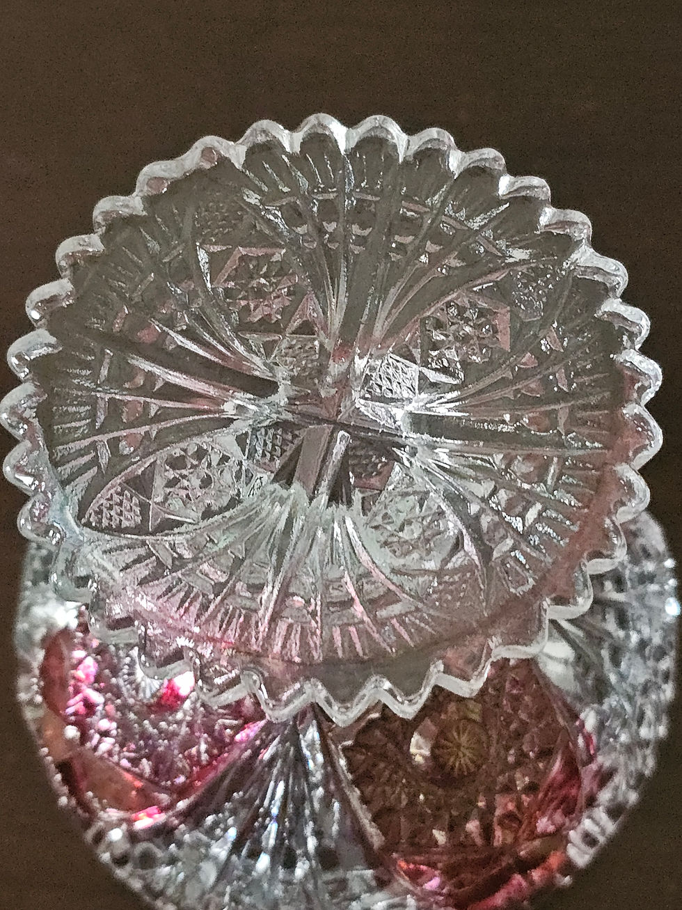 Miniatura: Vintage EAPG Ruby Stained Sherbet Glass Compote / Candy Bowl