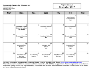 September Programs!