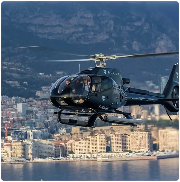 transfert hélicoptère privé Côte d’Azur