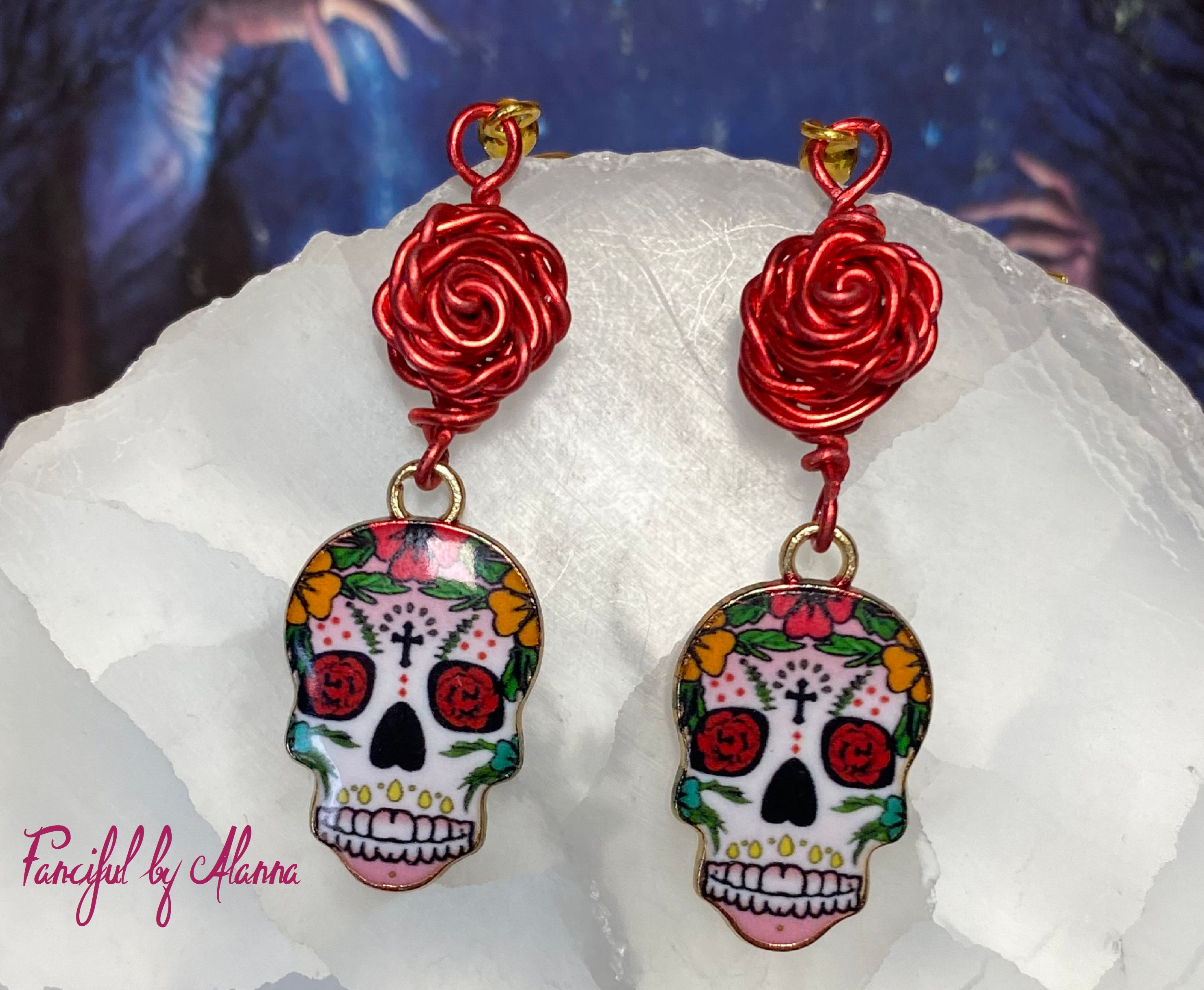 Dia de Los Muertos Earrings in multiple colors