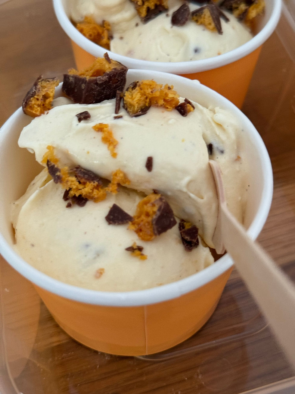 Honeycomb ice-cream!