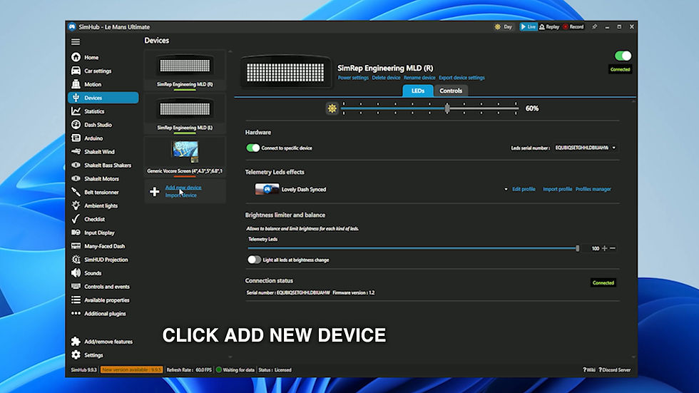 Thumbnail: Screen for Fanatec ClubSport Steering Wheel Formula V2.5
