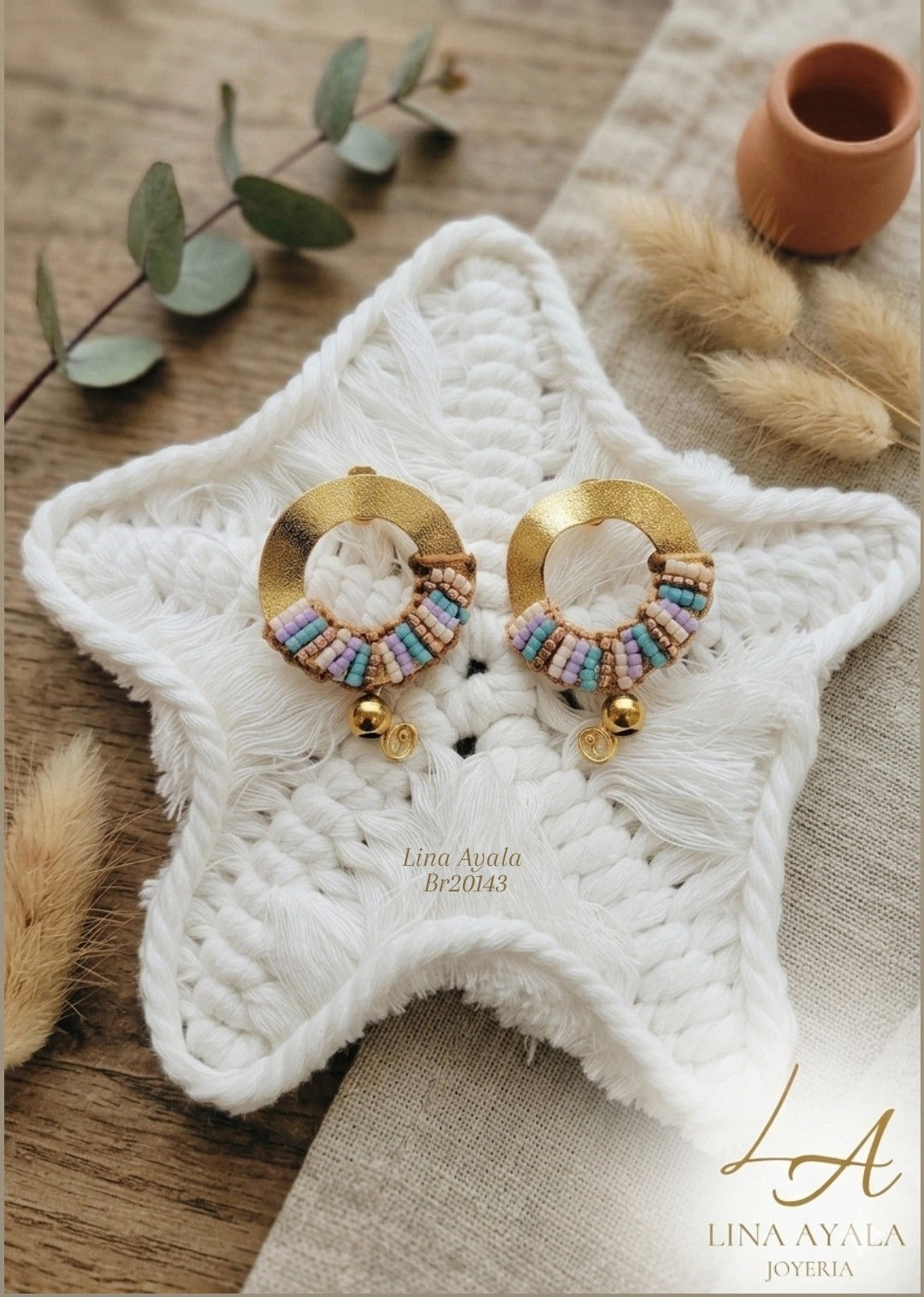 Aretes Aro Ladeados