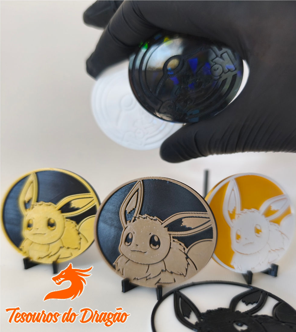 Miniatura: Moeda do Eevee 50mm | Personalizável | Moeda Pokémon TCG