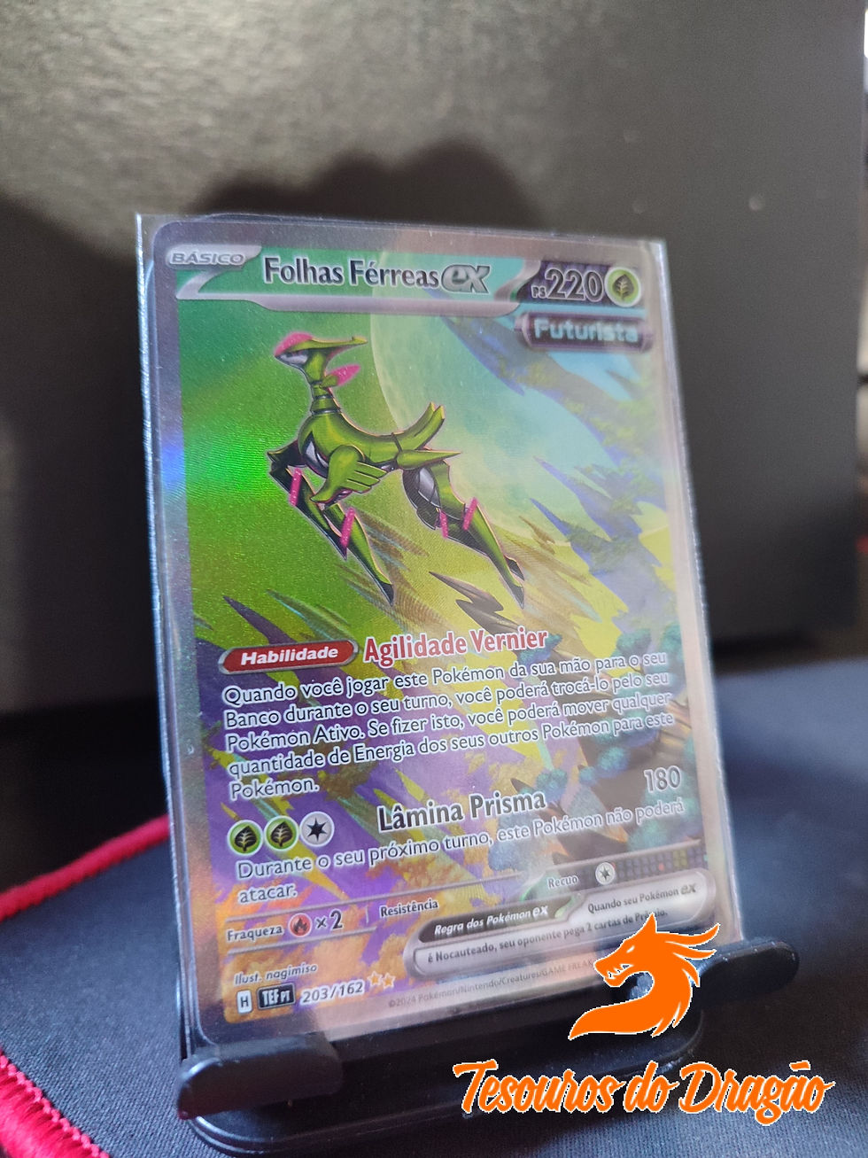 Miniatura: Folhas Férreas ex (203/162) | Ilustração Rara Especial Full Art | Pokemon TCG
