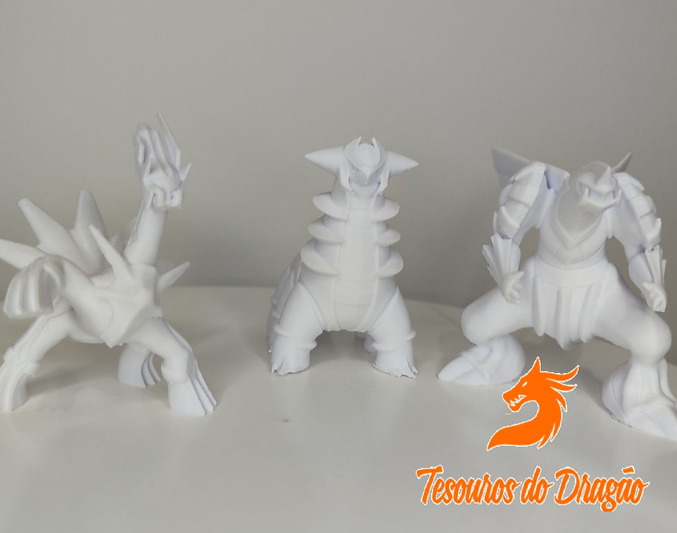 Miniatura: Dialga, Palkia e Giratina | Modelos Decorativos para Exibir ou Pintar