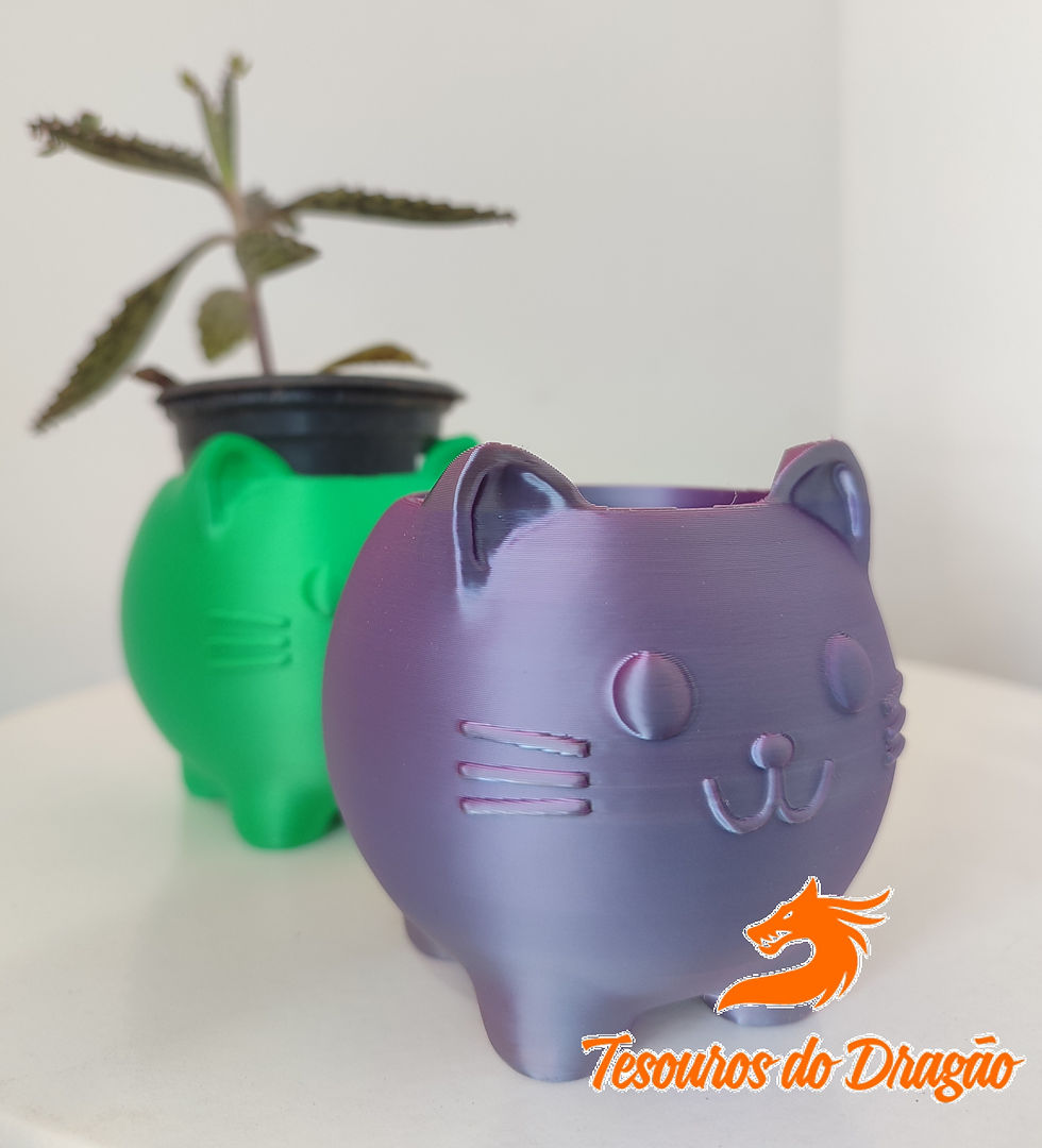 Miniatura: Vaso de Gatinho para Plantas | Personalizável | Decoração | Casa
