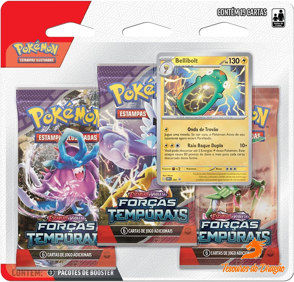Miniatura: Pokémon TCG | Triple Pack Bellibolt | Escarlate e Violeta 5 | Forças Temporais