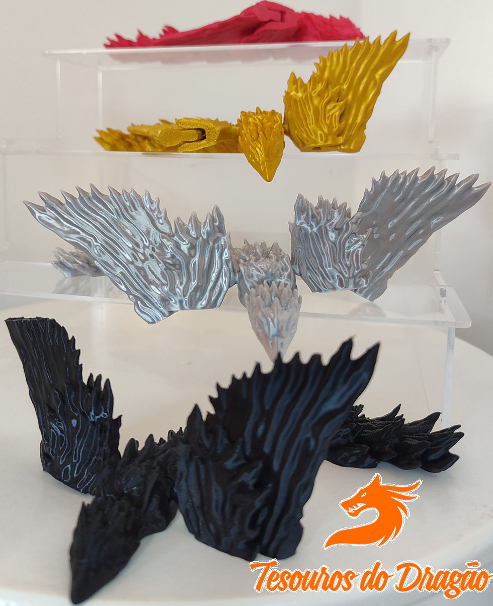 Miniatura: Fenix Flexível | Brinquedo e Decoração | Cor Única e Personalizavel