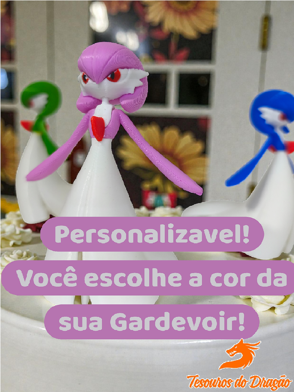 Miniatura: Pokémon Gardevoir Personalizável | Pokémon Action Figure Presente