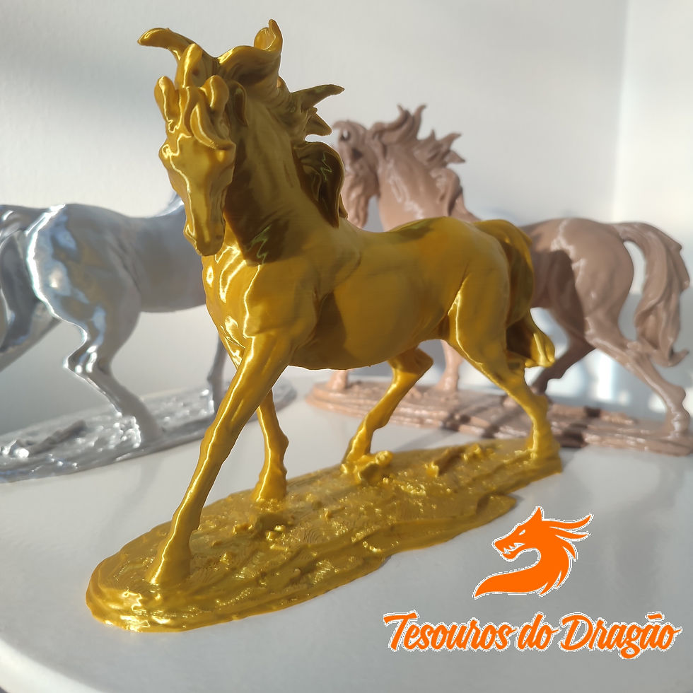 Miniatura: Estatueta de Cavalo Decorativa | Escultura de Cavalo| Personalizável | Decoração