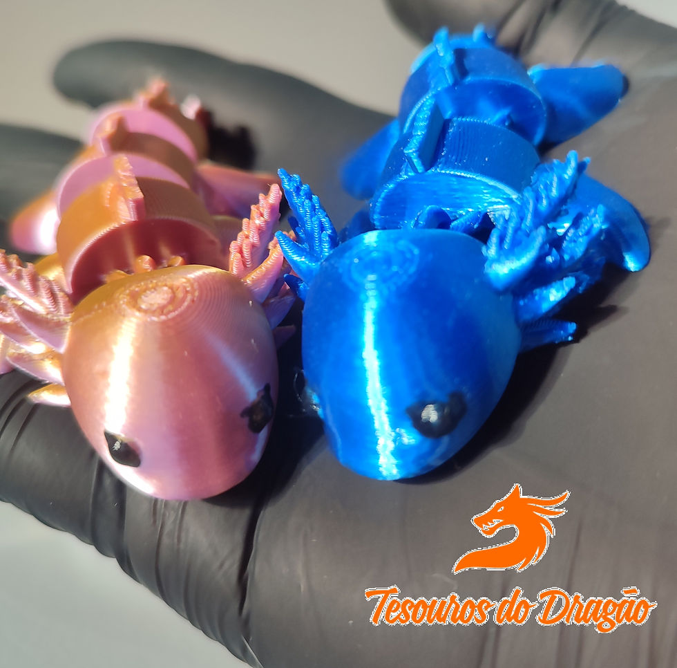 Miniatura: Brinquedo de Axolote Flexivel | Personalizável | Brinquedo ou Presente