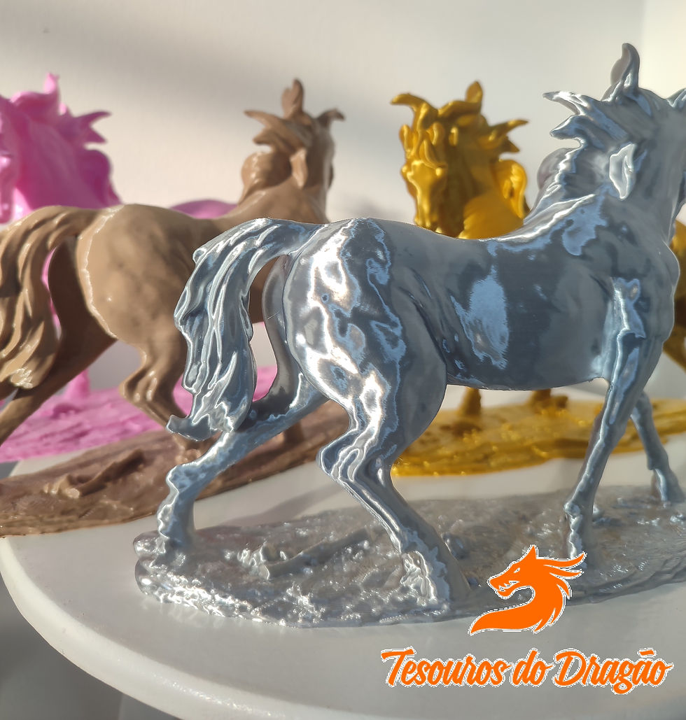 Miniatura: Estatueta de Cavalo Decorativa | Escultura de Cavalo| Personalizável | Decoração