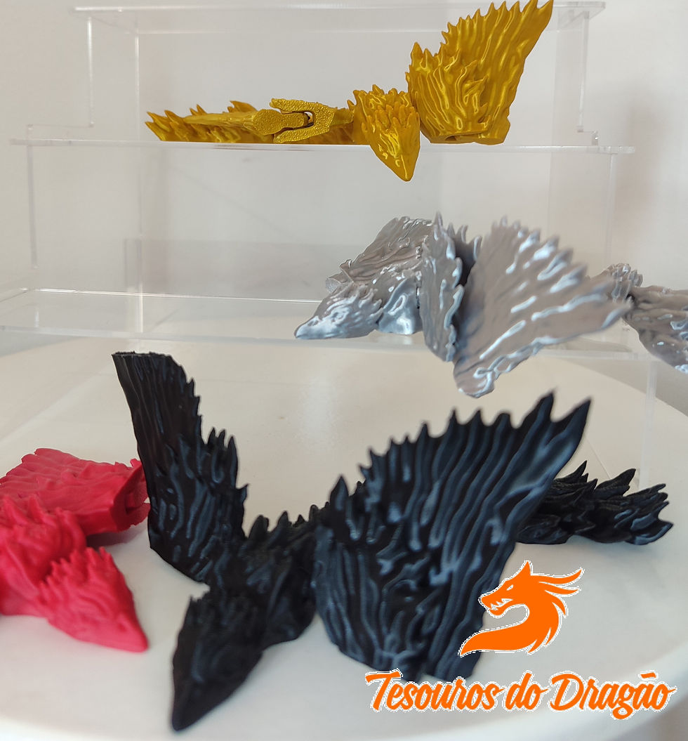 Miniatura: Fenix Flexível | Brinquedo e Decoração | Cor Única e Personalizavel