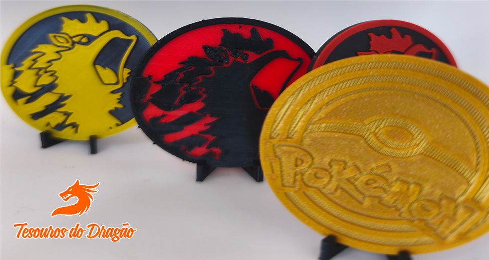 Miniatura: Moeda do Arcanine 50mm | Personalizável | Moeda Pokémon TCG