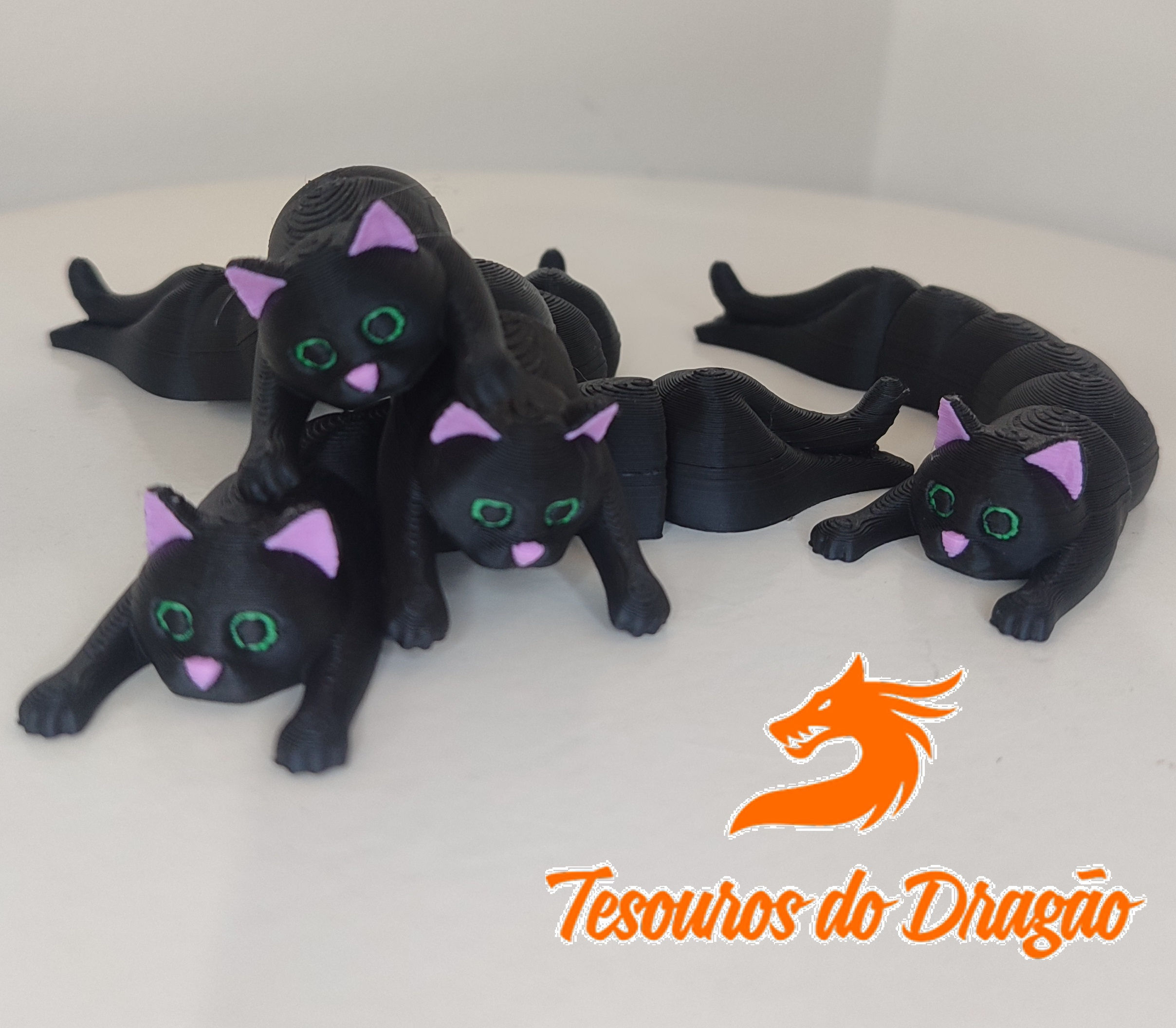 Gatinho Flexível Pequeno | Brinquedo, Decoração ou Presente | Personalize seu Ga