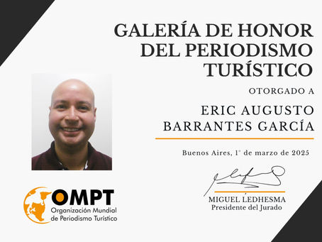 Un peruano es el primero en ingresar a la Galería de Honor del Periodismo Turístico