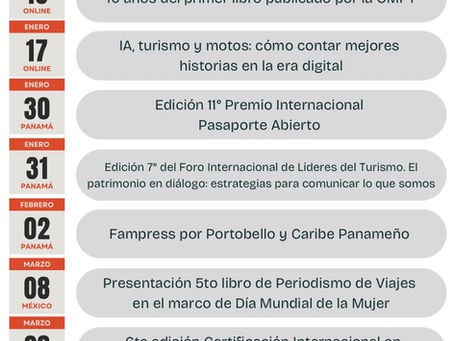 La Organización Mundial de Periodismo Turístico presenta su calendario de actividades 2026