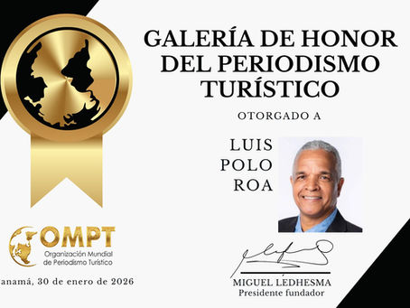 Luis Polo Roa was inducted into the Travel Journalism Hall of Honor during the Open Passport Award