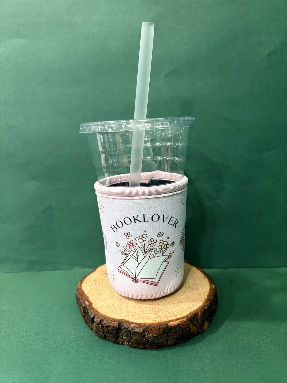 Glass Tumbler Neoprene Sleeve - Book Lover