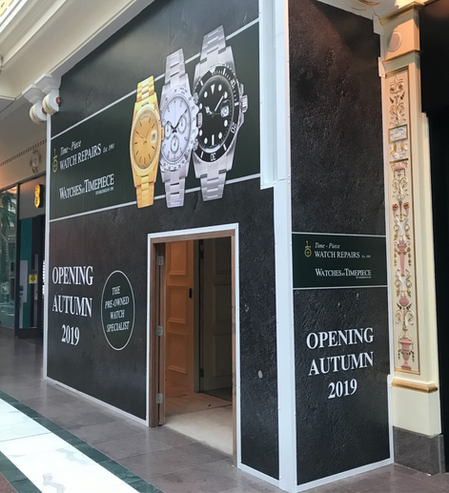 hauding outside of a retail shop