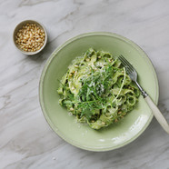Tagliatelle with Pesto Sauce